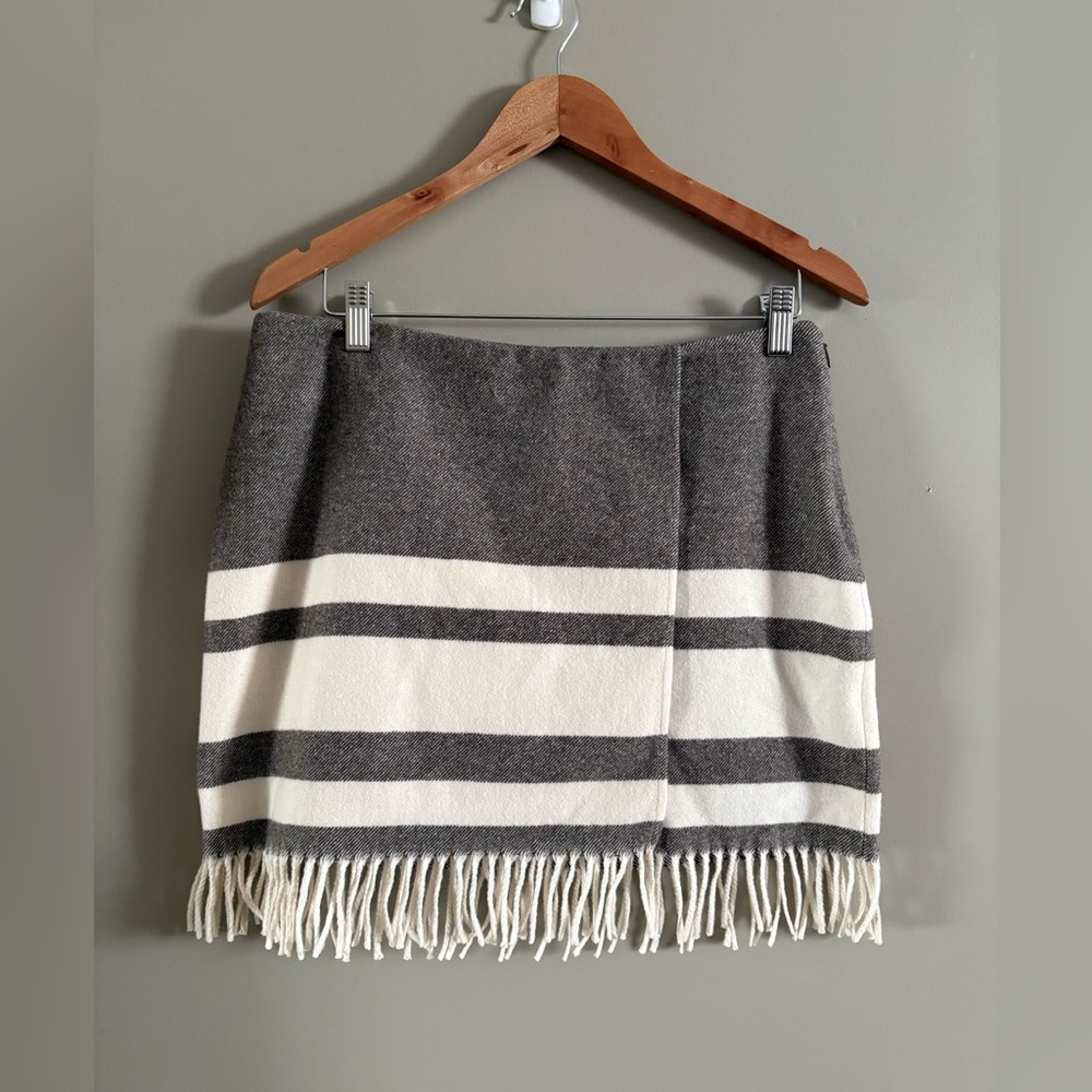 Part Two Wool Blend Fringe Mini